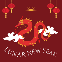 New Year of the Dragon Instagram Post Design