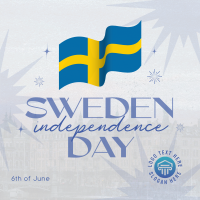 Modern Sweden Independence Day Instagram Post