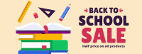 Back To School Discount Facebook Cover Image Preview