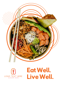 Healthy Food Sushi Bowl Poster