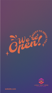 We're Open Funky Facebook Story