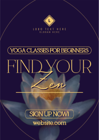 Yoga Lotus Zen Poster