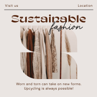 Elegant Minimalist Sustainable Fashion Linkedin Post Design