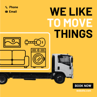 We like to move things Instagram Post