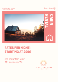 Cabin Rental Rates Flyer