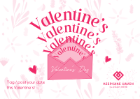 Valentine's Envelope Postcard Image Preview