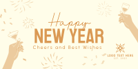 New Year Toast Greeting Twitter Post