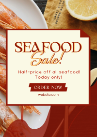 Minimal Shrimp Seafood Flyer