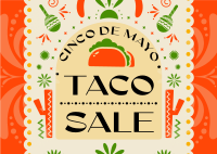 Cinco de Mayo Taco Promo Postcard