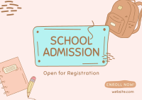 Kiddie School Admission Postcard Design