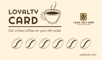 Coffee Loyalty Card Business Card