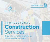 Professional Construction Services Facebook Post