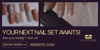 Minimalist Nail Salon Twitter Post