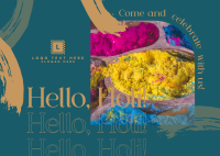 Hello Holi Postcard