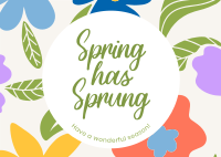 Spring Has Sprung Postcard Design