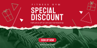 Christmas Fitness Discount Twitter Post