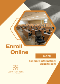 College Online Enrollment Flyer