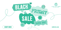 Sticker Black Friday Twitter Post Design