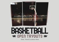 Basketball Ongoing Tryouts Postcard