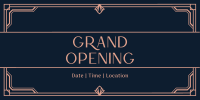 Grand Opening Art Deco Twitter Post