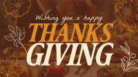 Thanksgiving Typography Greeting Animation Design