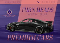 Premium Car Rental Postcard