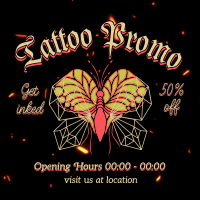 Retro Tattoo Shop Instagram Post Design