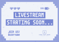 Livestream Start Gaming Postcard