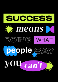 Quirky Success Quote Flyer