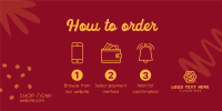 Order Process Tutorial Twitter Post Design