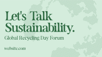 Recycling Sustainability Forum Animation