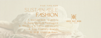 Chic Sustainable Fashion Tips Facebook Cover