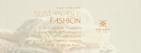 Chic Sustainable Fashion Tips Facebook Cover Design