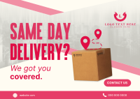 Express Delivery Package Postcard Design