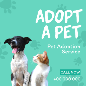 Pet Adoption Service Instagram Post Image Preview