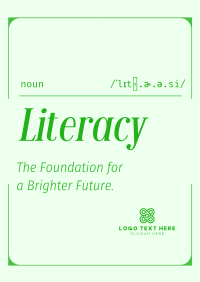 Literacy Defined Poster Design