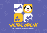 Pet Store Now Open Postcard