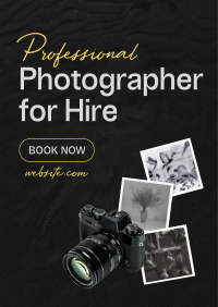 Professional Photographer Camera Poster