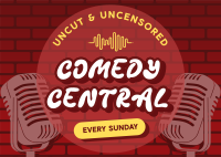 Comedy Central Podcast Postcard Design