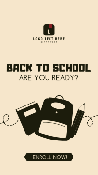 Back to School Vector Facebook Story