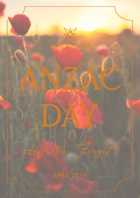 Poppy Flower Anzac Day Flyer