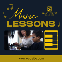 Music Lessons Instagram Post Design