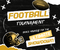 Grunge Football Tournament Facebook Post Design