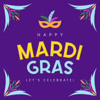 Festive Mardi Gras Instagram Post Design