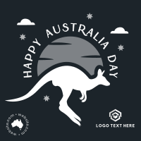 Australian Kangaroo Instagram Post Design