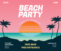 Beach Party Facebook Post Design