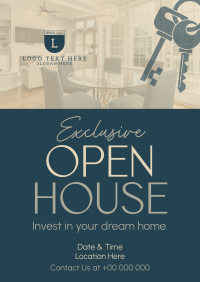 Elegant Open House Poster