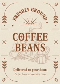 Vintage Rustic Coffee Poster