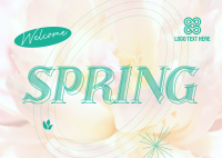 Floral Welcome Spring Postcard