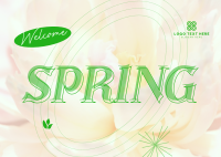 Floral Welcome Spring Postcard